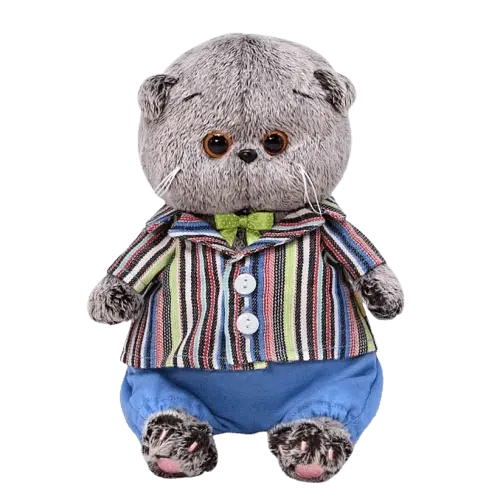 Плюшевая игрушка Котик в рубашке